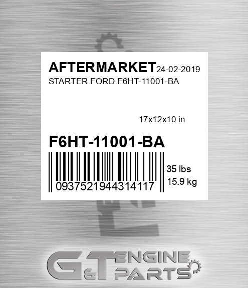 F6HT-11001-BA Starter Ford F6ht-11001-ba for AFTERMARKET