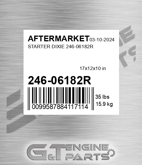 246-06182R Starter Dixie 246-06182r for AFTERMARKET