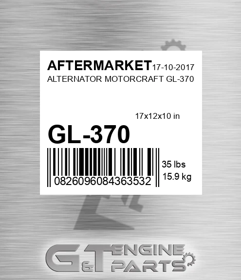 GL-370 Alternator Motorcraft Gl-370 for AFTERMARKET