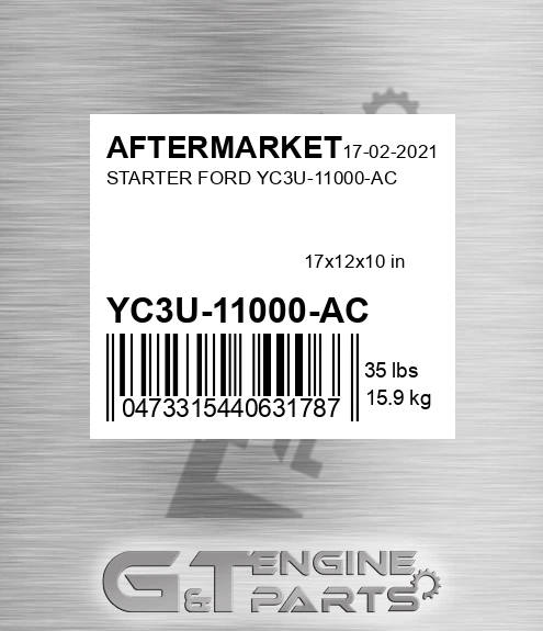 YC3U-11000-AC Starter Ford Yc3u-11000-ac for AFTERMARKET
