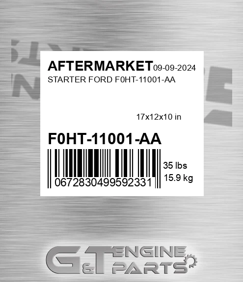 F0HT-11001-AA Starter Ford F0ht-11001-aa for AFTERMARKET