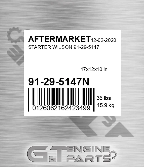 91-29-5147N Starter Wilson 91-29-5147 for AFTERMARKET