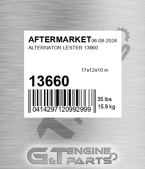 13660 Alternator Lester for AFTERMARKET