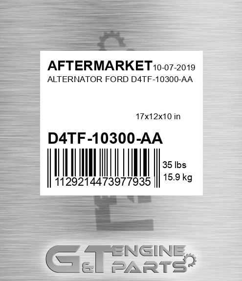 D4TF-10300-AA Alternator Ford D4tf-10300-aa for AFTERMARKET