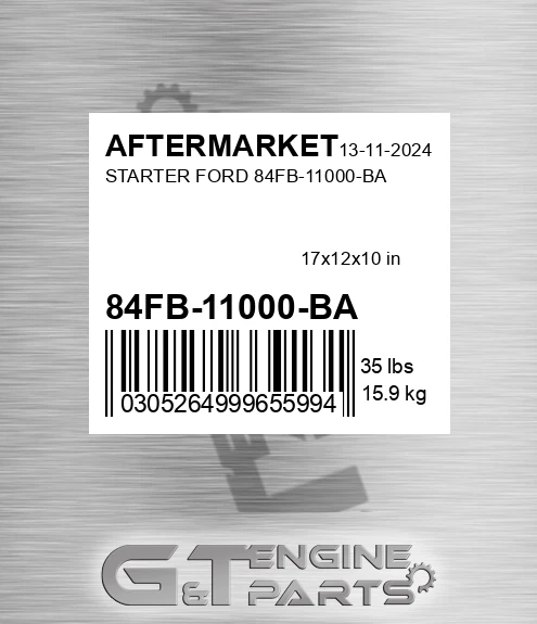 84FB-11000-BA Starter Ford 84fb-11000-ba for AFTERMARKET