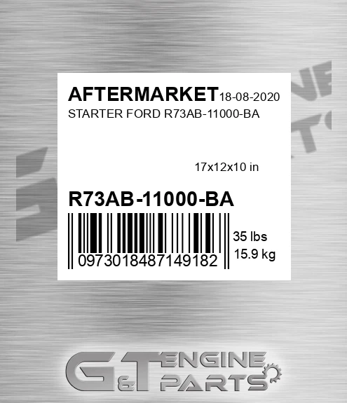 R73AB-11000-BA Starter Ford R73ab-11000-ba for AFTERMARKET