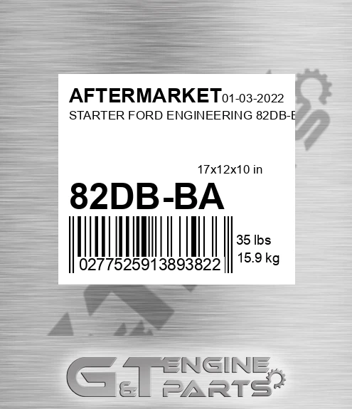 82DB-BA Starter Ford Engineering 82db-ba for AFTERMARKET