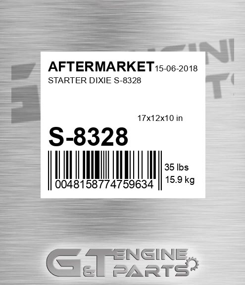S-8328 Starter Dixie S-8328 for AFTERMARKET