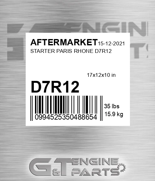D7R12 Starter Paris Rhone D7r12 for AFTERMARKET