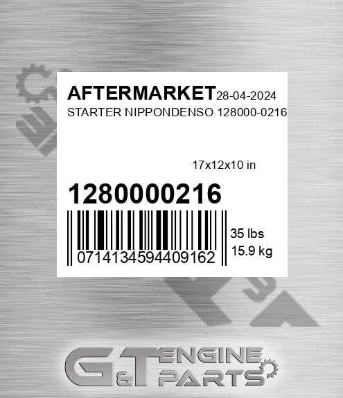 1280000216 Starter Nippondenso for AFTERMARKET