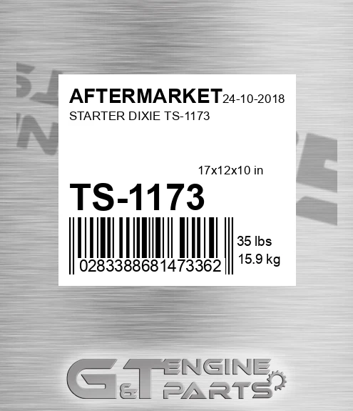 TS-1173 Starter Dixie Ts-1173 for AFTERMARKET