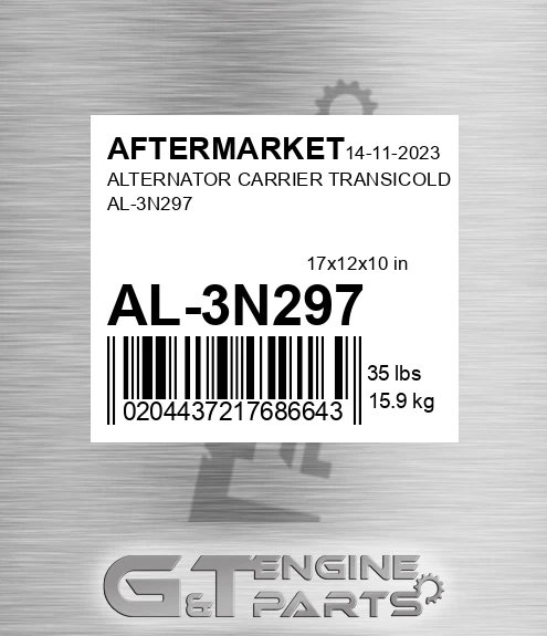AL-3N297 Alternator Carrier Transicold Al-3n297 for AFTERMARKET
