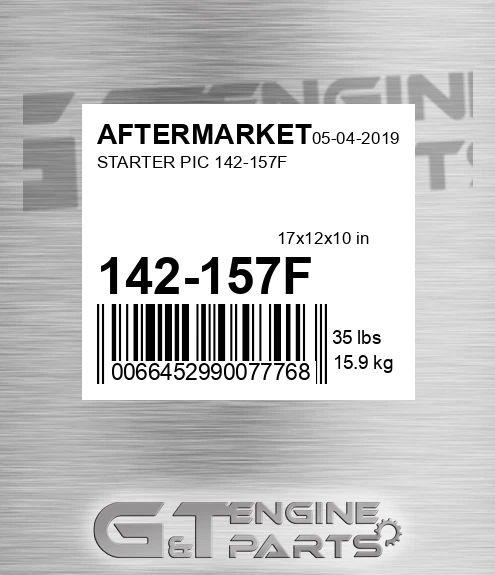 142-157F Starter Pic 142-157f for AFTERMARKET