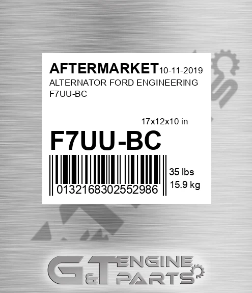 F7UU-BC Alternator Ford Engineering F7uu-bc for AFTERMARKET