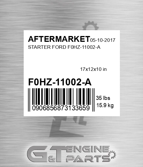 F0HZ-11002-A Starter Ford F0hz-11002-a for AFTERMARKET