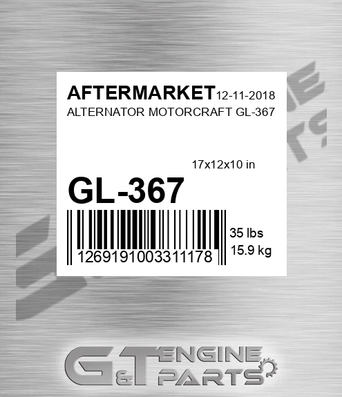 GL-367 Alternator Motorcraft Gl-367 for AFTERMARKET