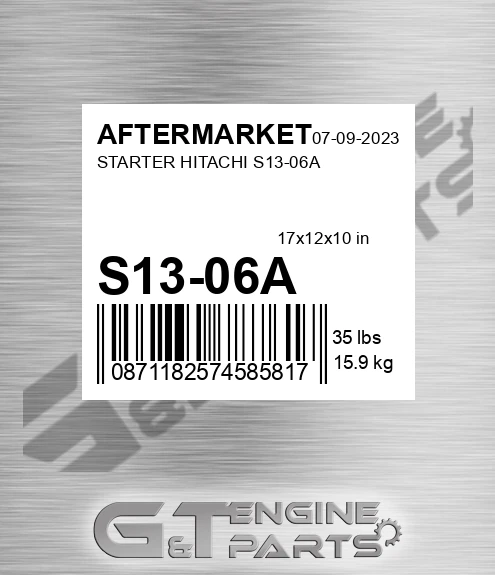 S13-06A Starter Hitachi S13-06a for AFTERMARKET