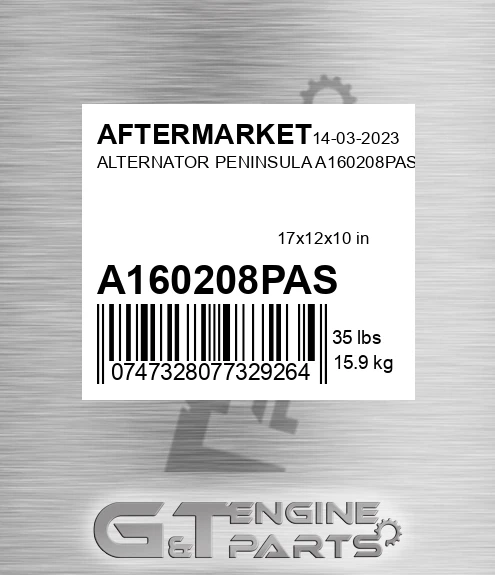 A160208PAS Alternator Peninsula