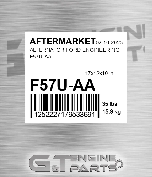 F57U-AA Alternator Ford Engineering F57u-aa for AFTERMARKET