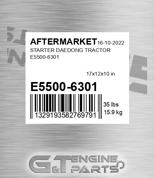 E5500-6301 Starter Daedong Tractor E5500-6301 for AFTERMARKET