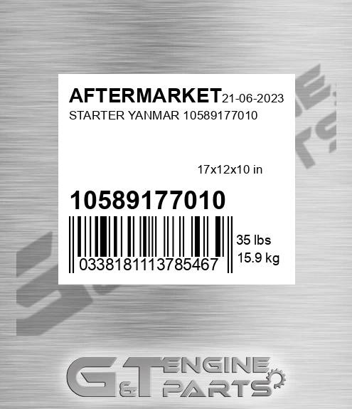 10589177010 Starter Yanmar 10589177010 for AFTERMARKET