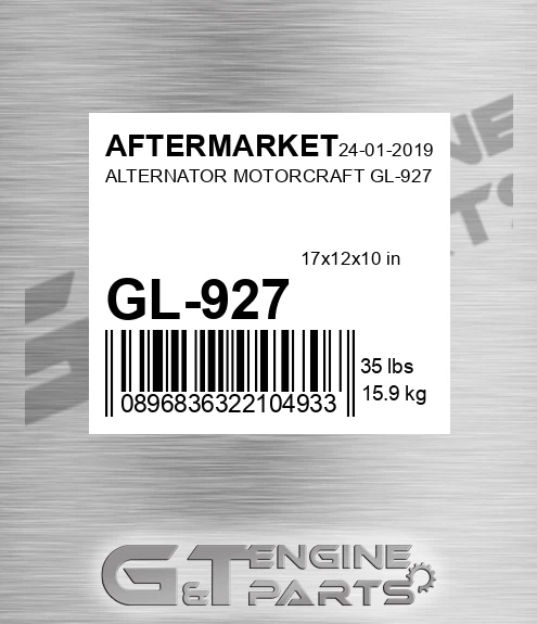 GL-927 Alternator Motorcraft Gl-927 for AFTERMARKET