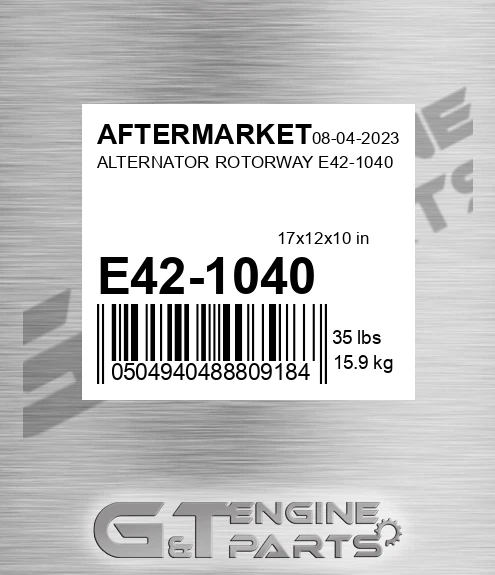 E42-1040 Alternator Rotorway E42-1040 for AFTERMARKET