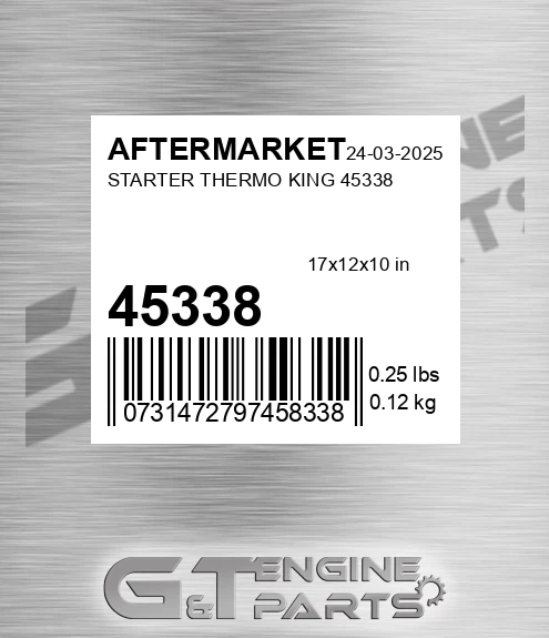 45338 Starter Thermo King for AFTERMARKET