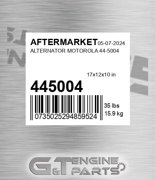 445004 Alternator Motorola