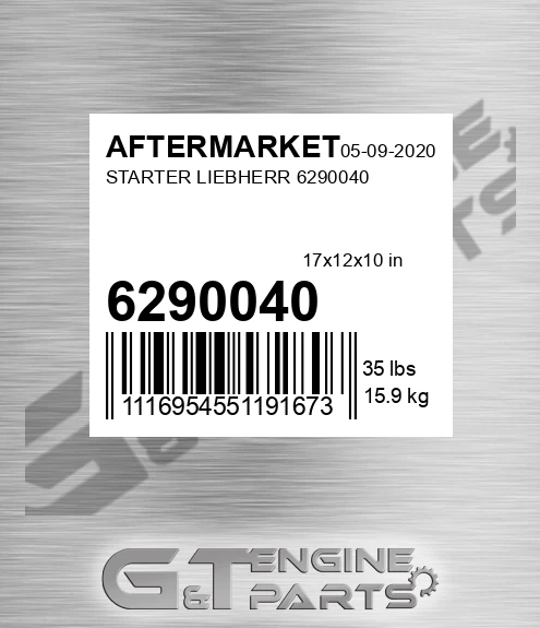 6290040 Starter Liebherr for AFTERMARKET