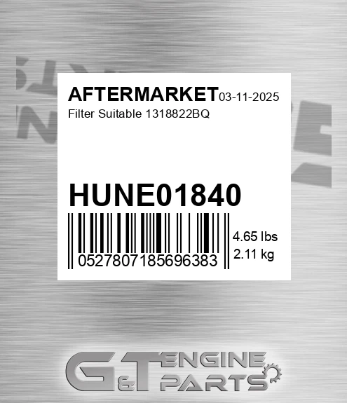 HUNE01840 Filter Suitable 1318822bq for AFTERMARKET