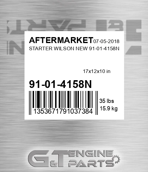 91-01-4158N Starter Wilson New 91-01-4158n for AFTERMARKET