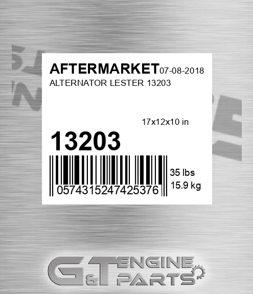 13203 Alternator Lester