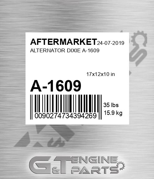 A-1609 Alternator Dixie A-1609 for AFTERMARKET
