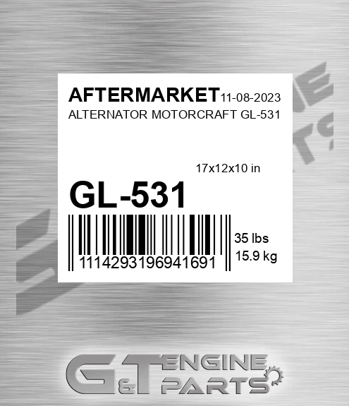 GL-531 Alternator Motorcraft Gl-531 for AFTERMARKET
