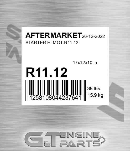 R11.12 Starter Elmot R11.12 for AFTERMARKET