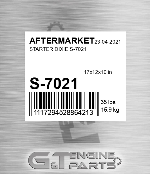S-7021 Starter Dixie S-7021 for AFTERMARKET