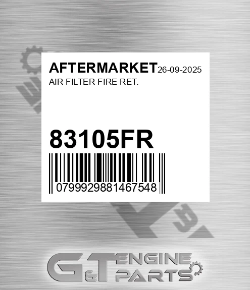 83105FR Air Filter Fire Ret.