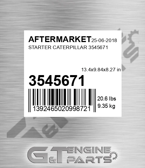 3545671 AFTERMARKET Starter Caterpillar 3545671