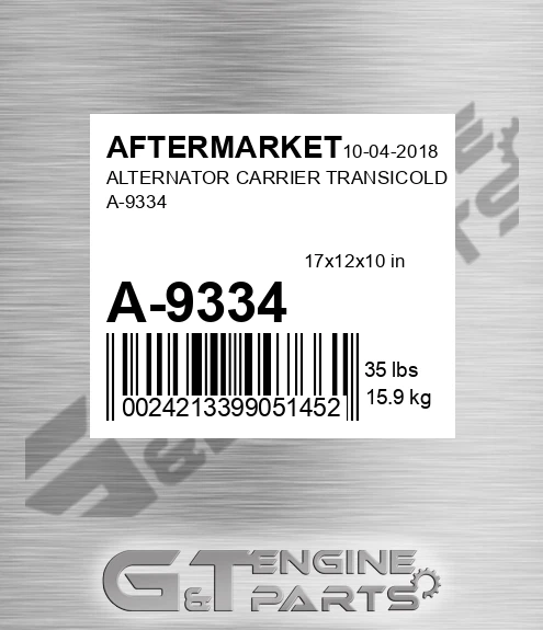 A-9334 Alternator Carrier Transicold A-9334 for AFTERMARKET
