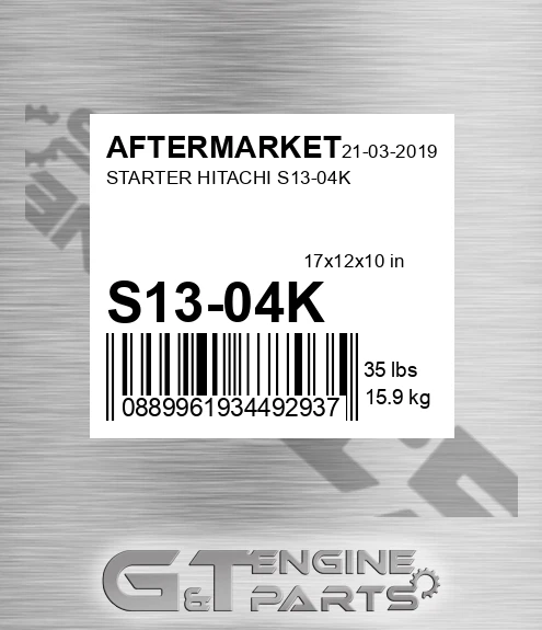 S13-04K Starter Hitachi S13-04k for AFTERMARKET