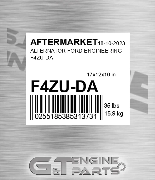 F4ZU-DA Alternator Ford Engineering F4zu-da for AFTERMARKET
