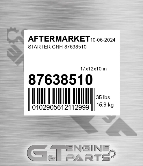 87638510 Starter Cnh