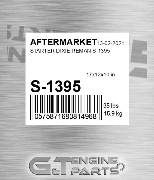 S-1395 Starter Dixie Reman S-1395 for AFTERMARKET