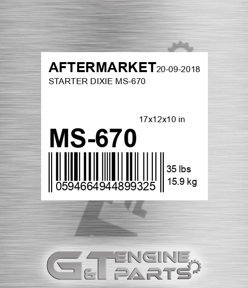 MS-670 Starter Dixie Ms-670 for AFTERMARKET