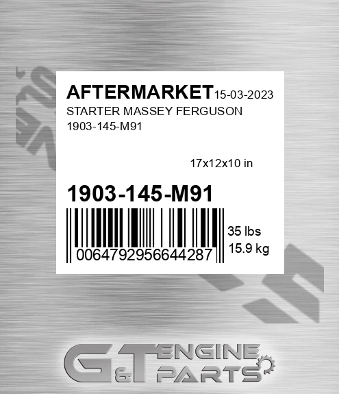 1903-145-M91 Starter Massey Ferguson 1903-145-m91 for AFTERMARKET