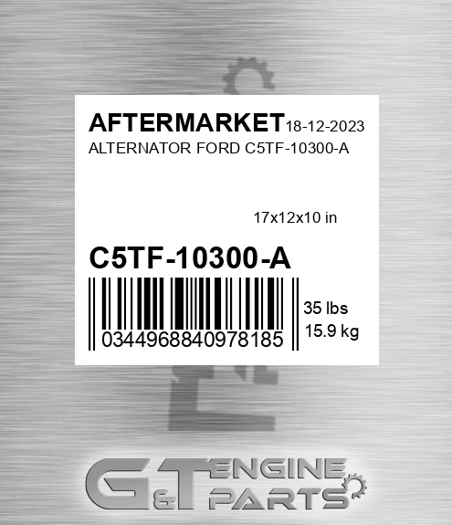 C5TF-10300-A Alternator Ford C5tf-10300-a for AFTERMARKET