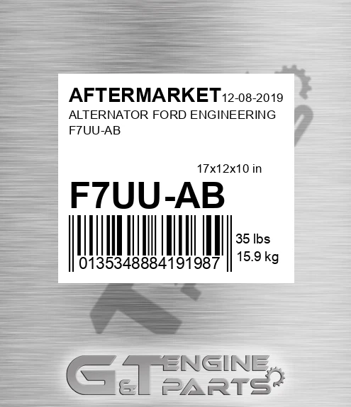 F7UU-AB Alternator Ford Engineering F7uu-ab for AFTERMARKET