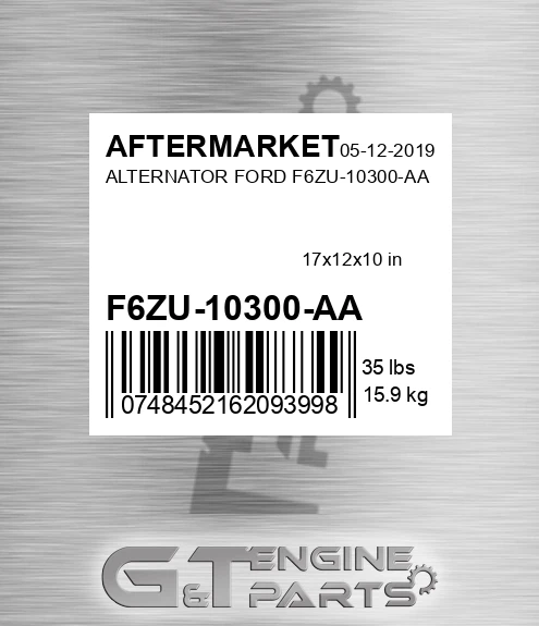 F6ZU-10300-AA Alternator Ford F6zu-10300-aa for AFTERMARKET
