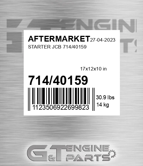 714/40159 Starter Jcb 714/40159